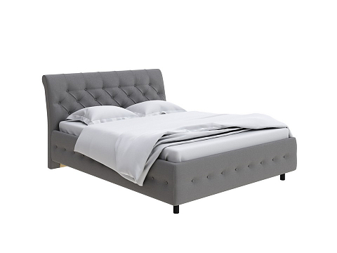 Двуспальная кровать из экокожи Next Life 4 - Классическая кровать с изогнутым изголовьем и глубокой пиковкой