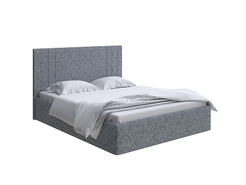 Двуспальная кровать с высоким изголовьем Liberty с подъемным механизмом - Аккуратная мягкая кровать с бельевым ящиком