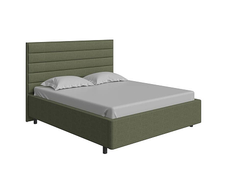 Двуспальная кровать с высоким изголовьем Verona - Кровать в лаконичном дизайне в обивке из мебельной ткани или экокожи.