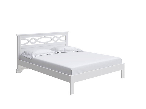 Двуспальная кровать с высоким изголовьем Niko-тахта - Кровать-тахта из массива с резным изголовьем