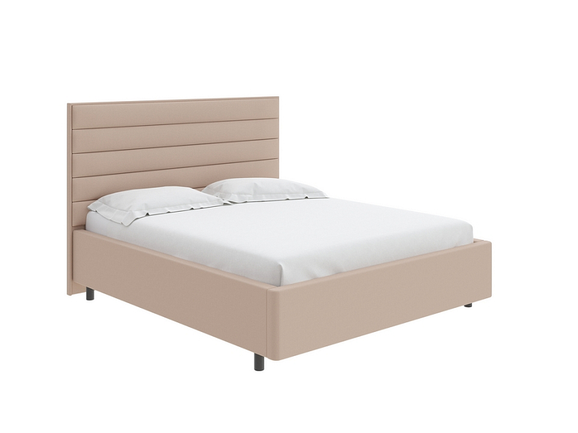 Кровать Verona 200x220 Ткань: Рогожка Тетра Имбирь - Кровать в лаконичном дизайне в обивке из мебельной ткани или экокожи.