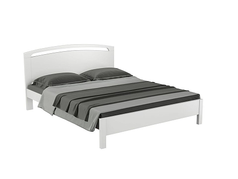 Двуспальная кровать Веста 1-тахта-R - Кровать из массива с одинарной резкой в изголовье.