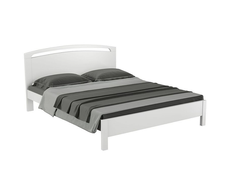 Кровать Веста 1-тахта-R 90x190 Массив (сосна) Антик - Кровать из массива с одинарной резкой в изголовье.