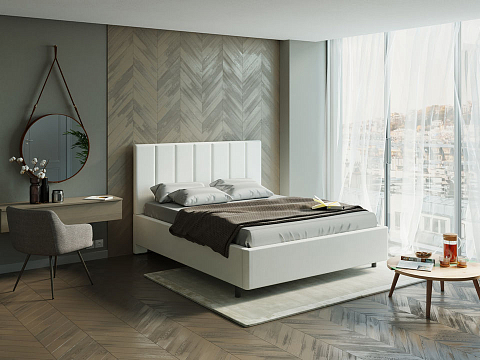 Кровать без основания Oktava - Кровать в лаконичном дизайне в обивке из мебельной ткани или экокожи.
