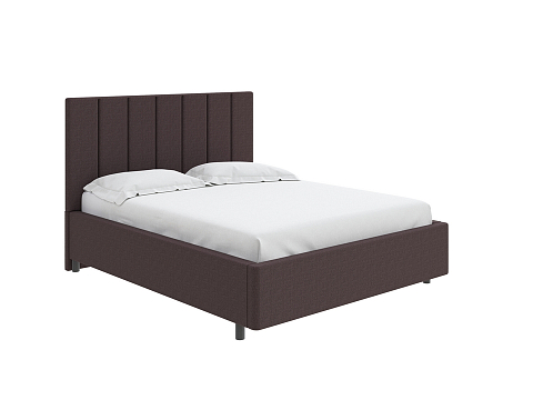 Кровать с мягким изголовьем Oktava - Кровать в лаконичном дизайне в обивке из мебельной ткани или экокожи.
