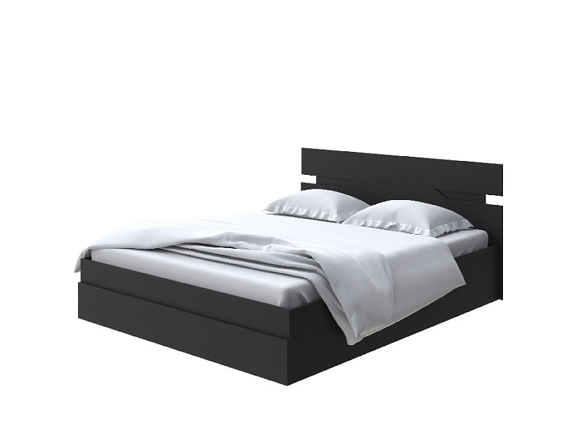 Кровать Milton с подъемным механизмом 180x200 ЛДСП Черный - Современная кровать с подъемным механизмом.