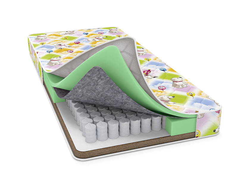Матрас Baby Comfort 90x160  Print - Детский матрас на независимом пружинном блоке с разной жесткостью сторон.