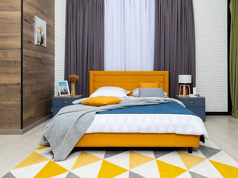 Кровать 160х190 Next Life 2 - Cтильная модель в стиле минимализм с горизонтальными строчками