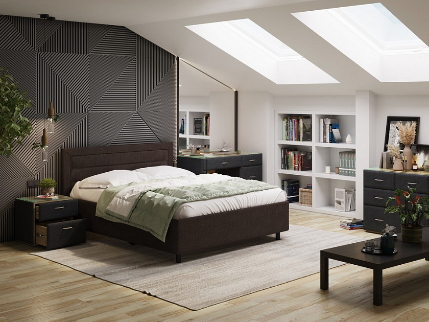 Кровать Next Life 2 - Cтильная модель в стиле минимализм с горизонтальными строчками