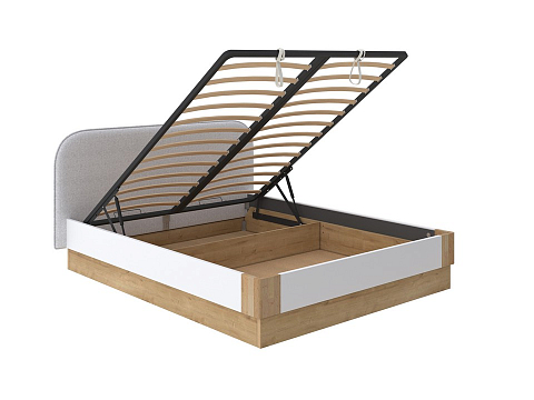 Двуспальная кровать с матрасом Lagom Plane Chips с подъемным механизмом - Кровать с ПМ. 