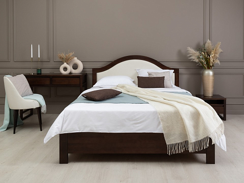 Двуспальная кровать с высоким изголовьем Ontario с подъемным механизмом - Уютная кровать с местом для хранения