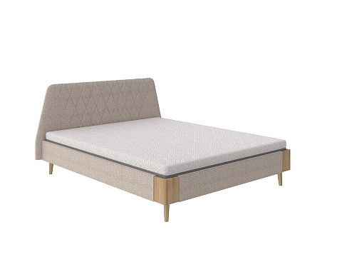 Деревянная кровать Lagom Hill Soft - Оригинальная кровать в обивке из мебельной ткани.
