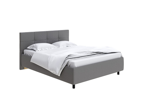 Двуспальная кровать из экокожи Next Life 1 - Современная кровать в стиле минимализм с декоративной строчкой