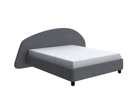 Кровать с высоким изголовьем Sten Bro Right - Мягкая кровать с округлым изголовьем на правую сторону