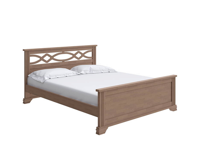 Кровать Niko 160x200 Массив (береза) Антик (береза) - Кровать в стиле современной классики из массива