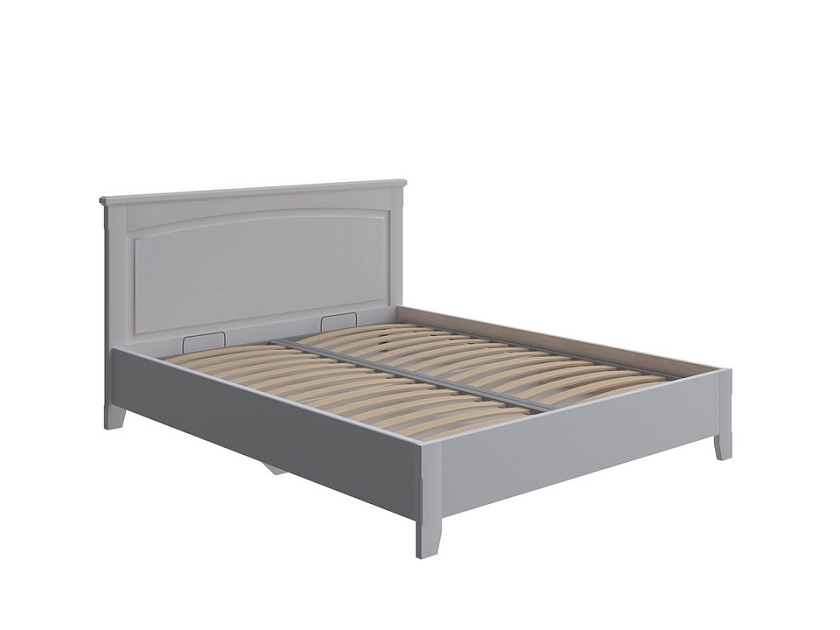 Кровать Marselle с подъемным механизмом 160x190 Массив (сосна) Белая эмаль - Кровать из массива с ящиком для хранения