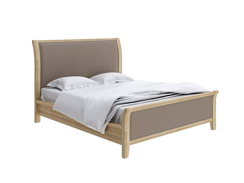 Двуспальная кровать с высоким изголовьем Dublin - Уютная кровать со встроенным основанием из массива сосны с мягкими элементами.
