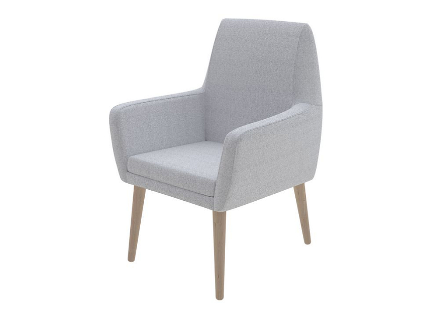 Кресло Lagom Plain 70x70 Ткань/Массив Лама Шоколад/Масло-воск Natura (Береза) - Стильное кресло на высоких буковых ножках.