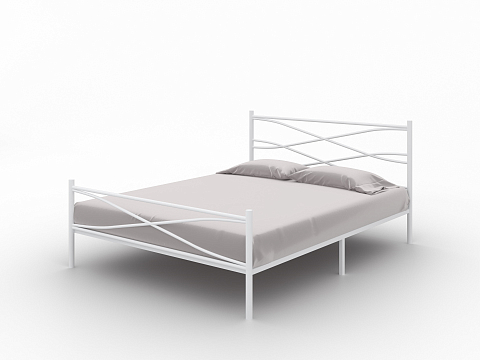 Металлическая кровать Страйп - Изящная кровать с облегченной металлической конструкцией и встроенным основанием