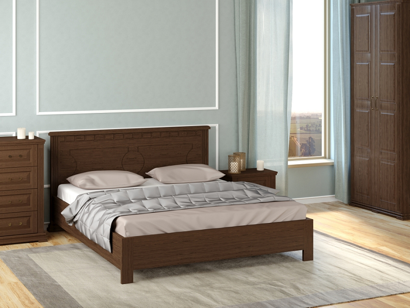Кровать Milena-М-тахта с подъемным механизмом 160x200 Массив (береза) Орех - Кровать в классическом стиле из массива с подъемным механизмом.