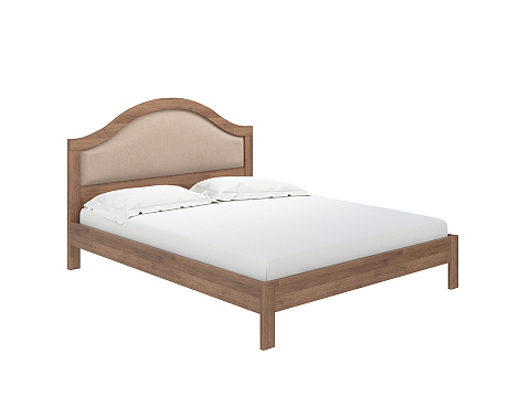 Двуспальная кровать-тахта Ontario - Уютная кровать из массива с мягким изголовьем