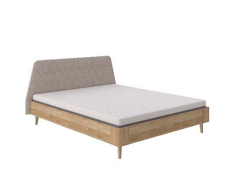 Деревянная кровать Lagom Hill Wood - Оригинальная кровать без встроенного основания из массива сосны с мягкими элементами.