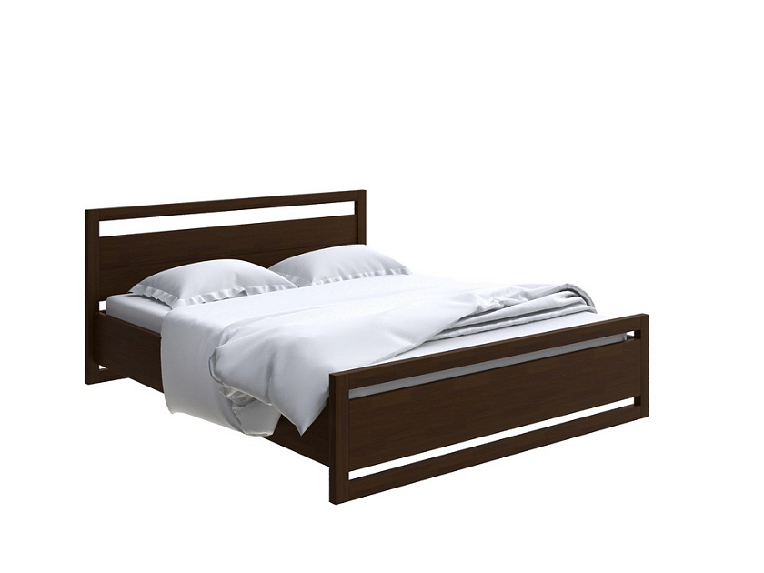 Кровать Kvebek с подъемным механизмом 160x200 Массив (сосна) Орех - Удобная кровать с местом для хранения