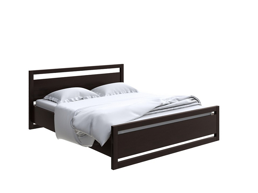 Кровать Kvebek с подъемным механизмом 160x200 Массив (береза) Венге - Удобная кровать с местом для хранения