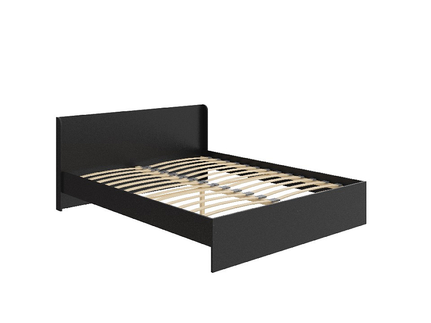 Кровать Practica 160x200 ЛДСП Черный - Изящная кровать для любого интерьера