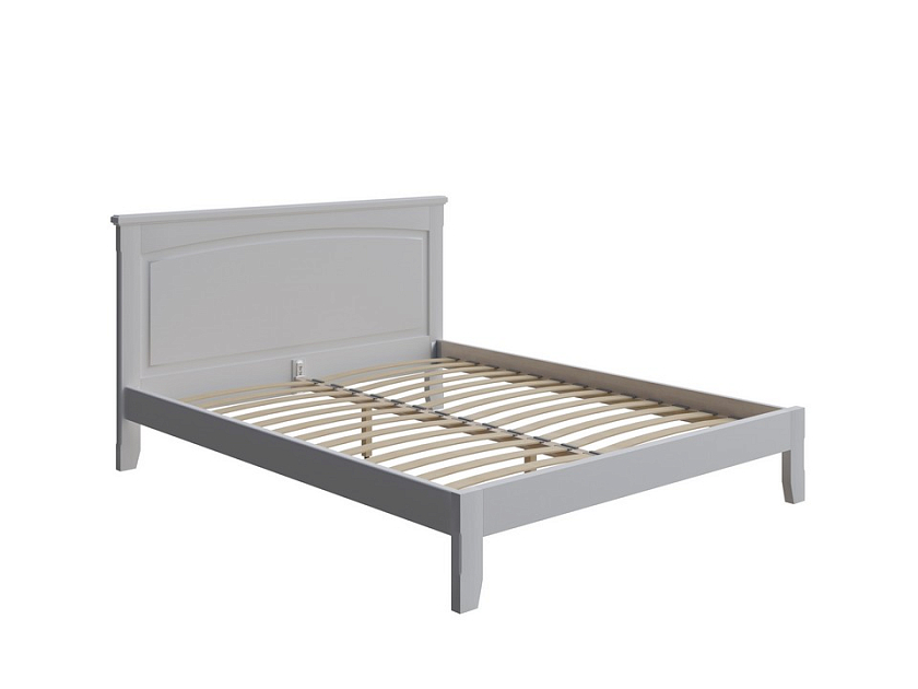Кровать Marselle-тахта 80x180 Массив (сосна) Белая эмаль - Деревянная кровать со встроенным основанием