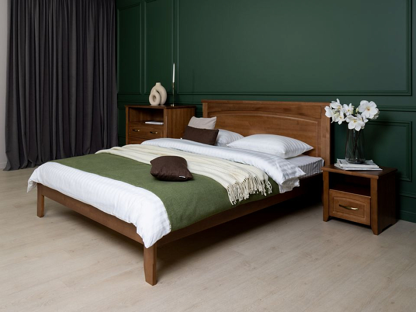 Кровать Marselle-тахта 160x190 Массив (сосна) Антик - Деревянная кровать со встроенным основанием