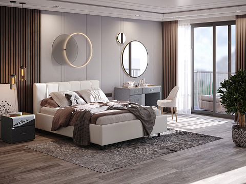 Кровать из экокожи Nuvola-7 NEW - Современная кровать в стиле минимализм