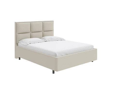 Двуспальная кровать с матрасом Malina - Изящная кровать без встроенного основания из массива сосны с мягкими элементами.
